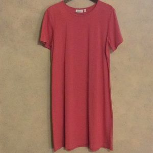 NEW! T-shirt dress, salmon color / Ladies Lg
